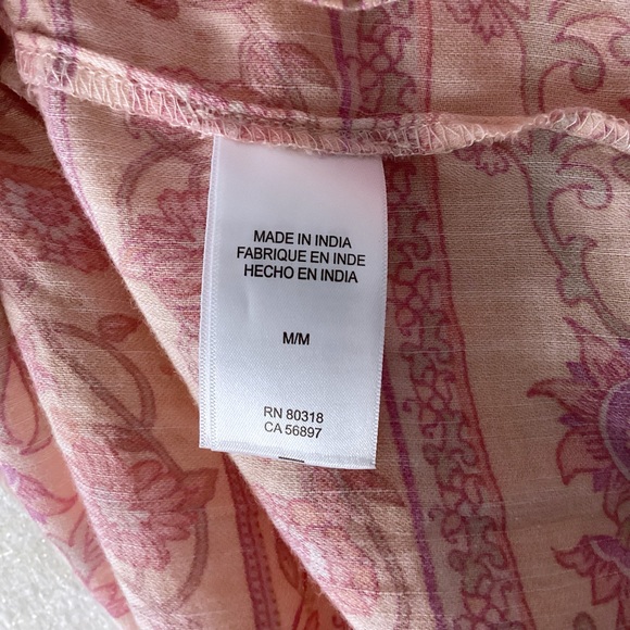 Lucky Brand Boho Midi Dress Woman’s Size Mixed Floral Print Pink Lavender NWT - Picture 12 of 14